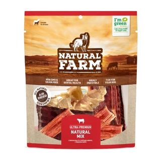 Petisco Natural Sortido Mix Clássico (Esôfago Aberto, Traqueia em chips e Bexiga Palito) 100g Natural Farm