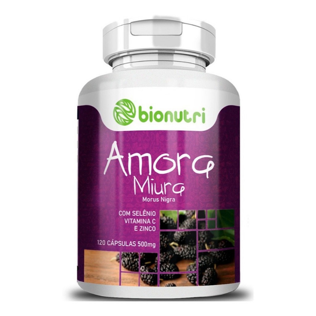 Amora Miura Selênio Vitamina C Zinco 120 Cáps 500mg Bionutri