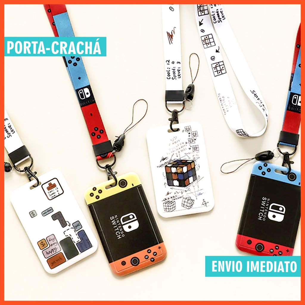 Geek - Chaveiro com cordão e Porta-Crachá