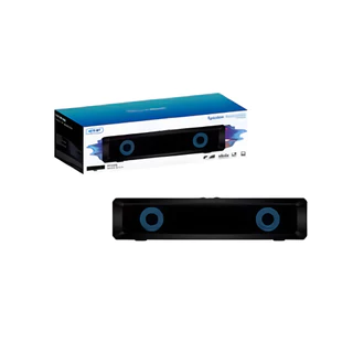 Caixa De Som Multimídia Hi-Fi Usb 2.0 P2 Led Rgb Para Pc Notebook Tv Smart
