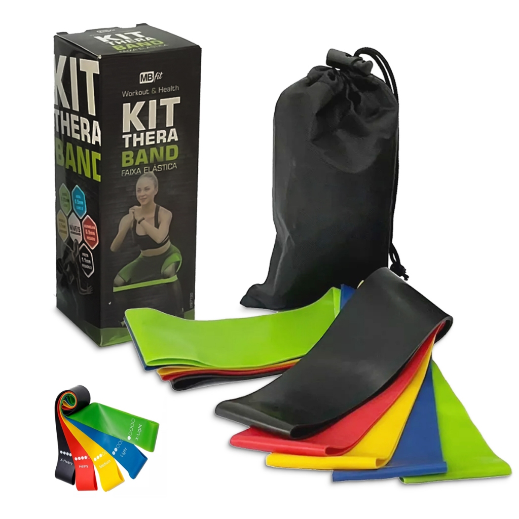 Kit 5 Faixa Elástica Super Mini Band Para Treino Exercícios