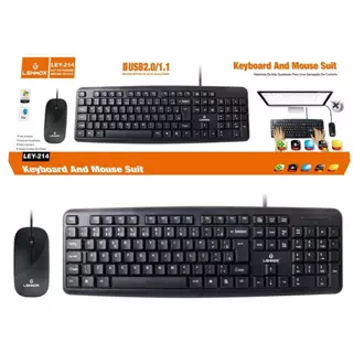 Kit Teclado E Mouse Com Fio USB Design Ergonômico Lehmox LEY-214