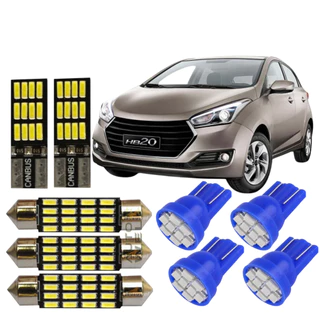 Lâmpadas Led Hb20 Hb20s Hb20x Teto Placa Ré Farolete Led Branco e Azul