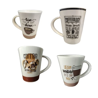 Jogo de Canecas de Porcelana - Kit com 5 - Sortidas - Café Leite Cappuccino Chás