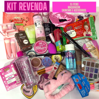 Kit Revenda Melhores Marcas 15 itens Maquiagem e Cosméticos