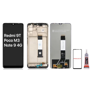 Tela Frontal Touch Display Compatível Xiaomi Poco M3/Redmi 9T M2010J19CG A Pronta Entrega