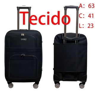Mala de viagem 20kg Tecido preto mala para despachar 20 kilos com roda 360 promocao menor preco