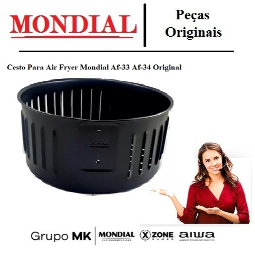 Cesto Cesta Antiaderente Para Air Fryer Mondial af33 af34 ORIGINAL ...