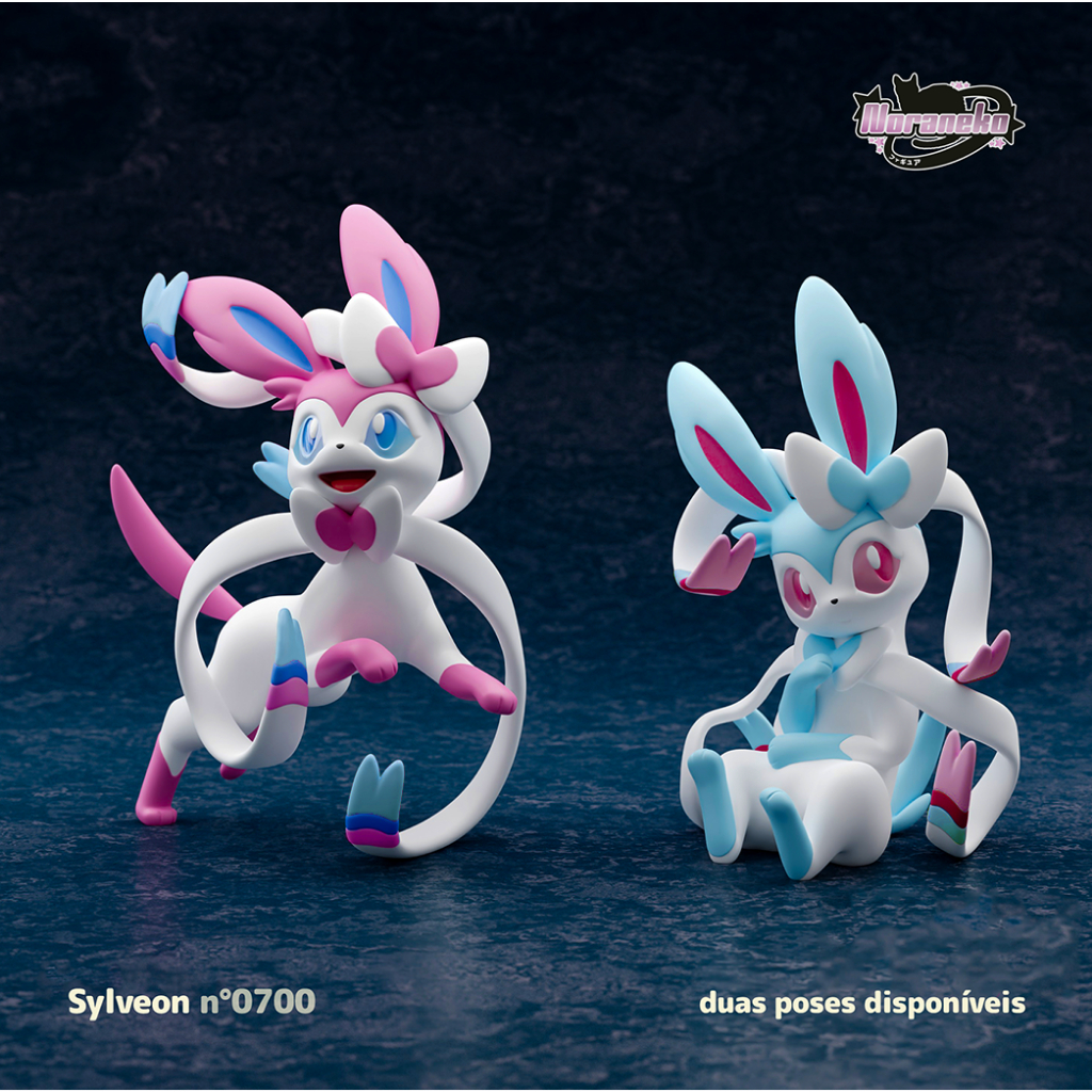 Miniatura 3D Pokémon Sylveon | Eevee Evoluções | Sylveon 70mm e 80mm | Pokémon Action Figure