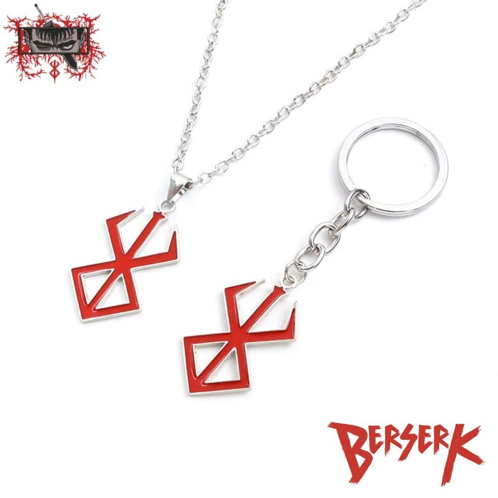Colar Berserk Anime Símbolo Referencial Anime Marca do Sacrifício Guerreiro Louco Viking Behelit Le