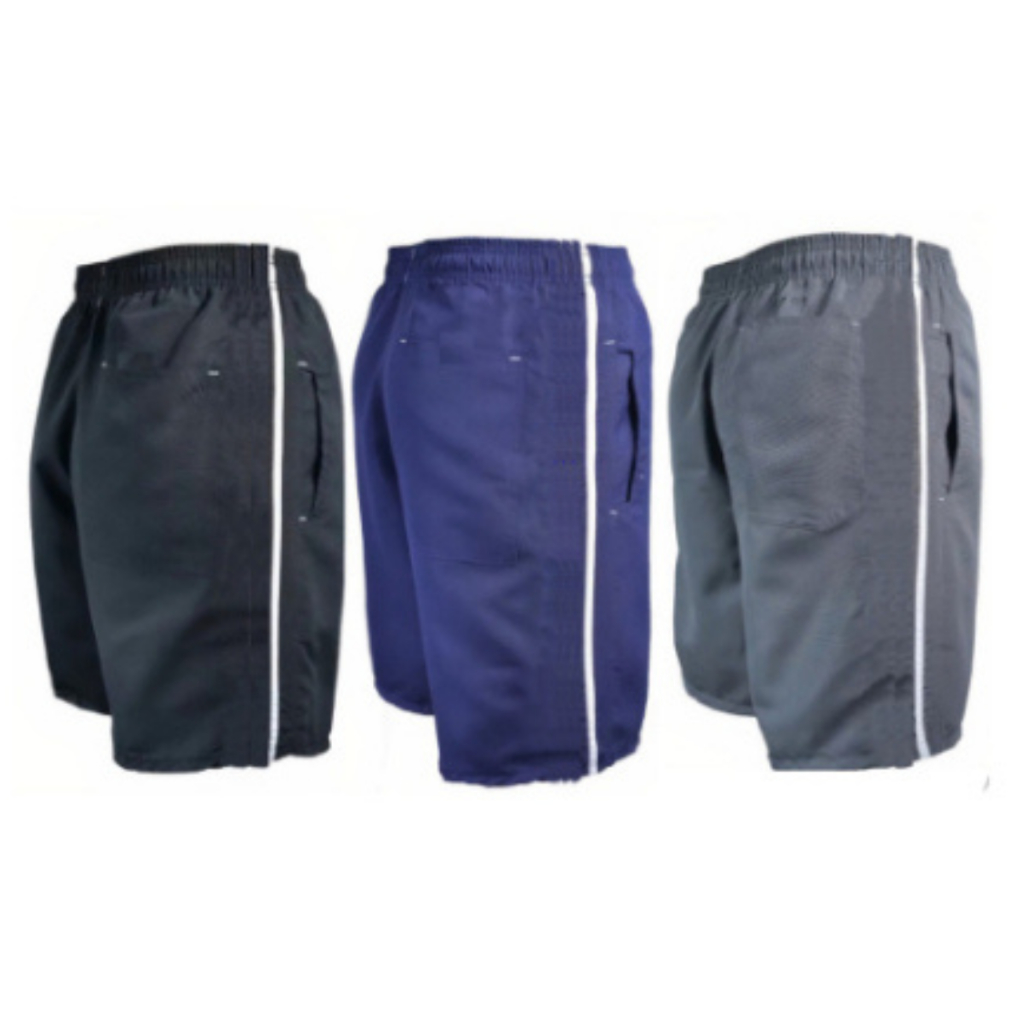 Kit 3 Bermuda Plus Size Tactel Masculina 3 Bolsos