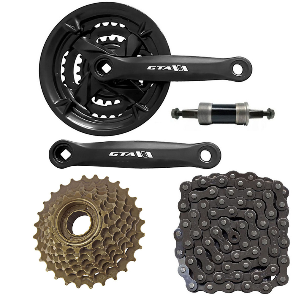 Kit Relação Bicicleta 21 Marchas Index - Pedivela Reduzido + Catraca ...