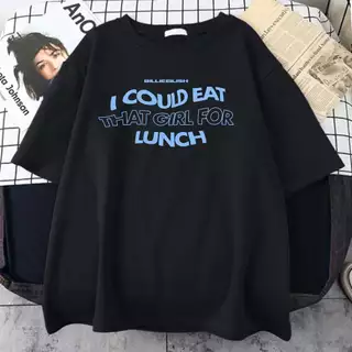 Camiseta Billie Eilish I Could Eat That Girl For Lunch Hit Me Hard and Soft Aesthetic Unissex