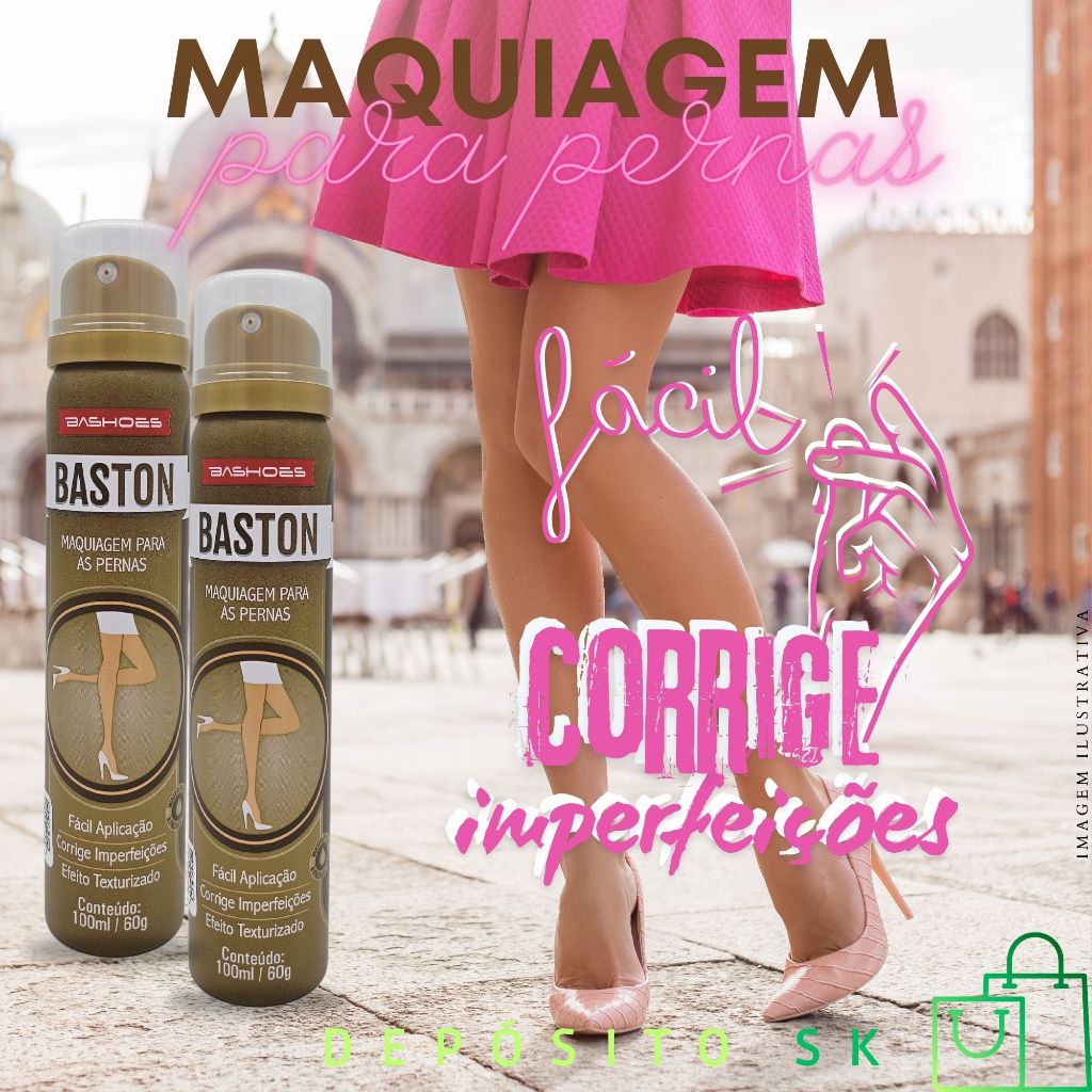 Maquiagem Para As Pernas Meia Calça 100ml Esconde Celulite Estrias E ...