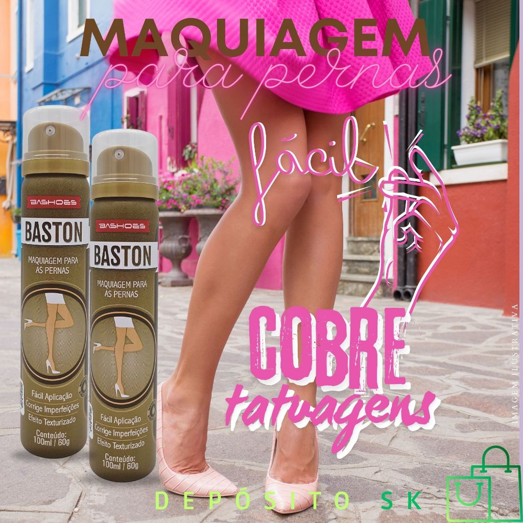 Maquiagem Para As Pernas Meia Calça 100ml Esconde Celulite Estrias E ...