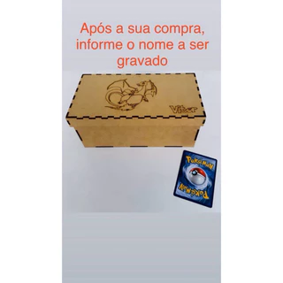 Pokemon - Caixa em MDF para organizar as cartas