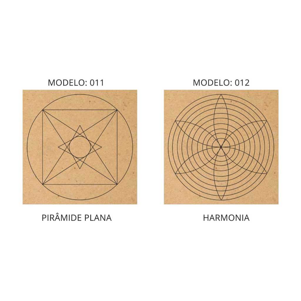 kit 2 gráficos radiônicos mdf 3mm 20x20cm - radiestesia - modelo 6 ...