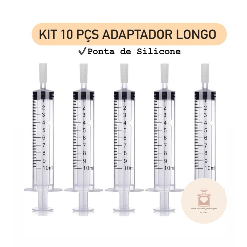 Seringa Perfume e Adaptador Longo Para Transferência Decant (kit 10 pçs ...