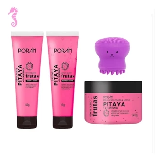 Kit Porán sabonete + Hidratante + Esfoliante + Esponjinha