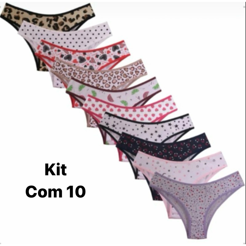 Kit calcinhas basicas conforto suede dia a dia promoção