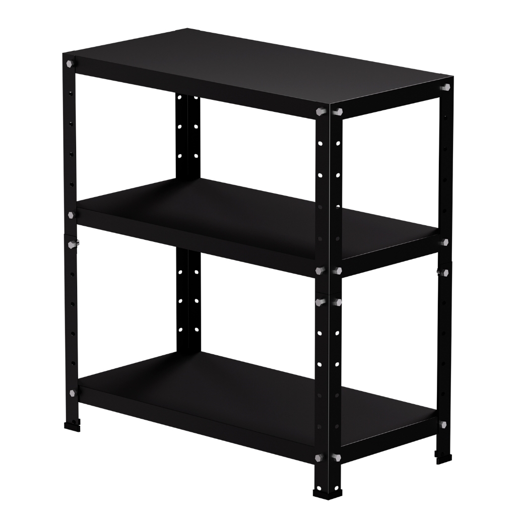 Armário de Aço Prateleira de aço médio Compacto com 3 Prateleiras - 65cm x 60cm x 30cm