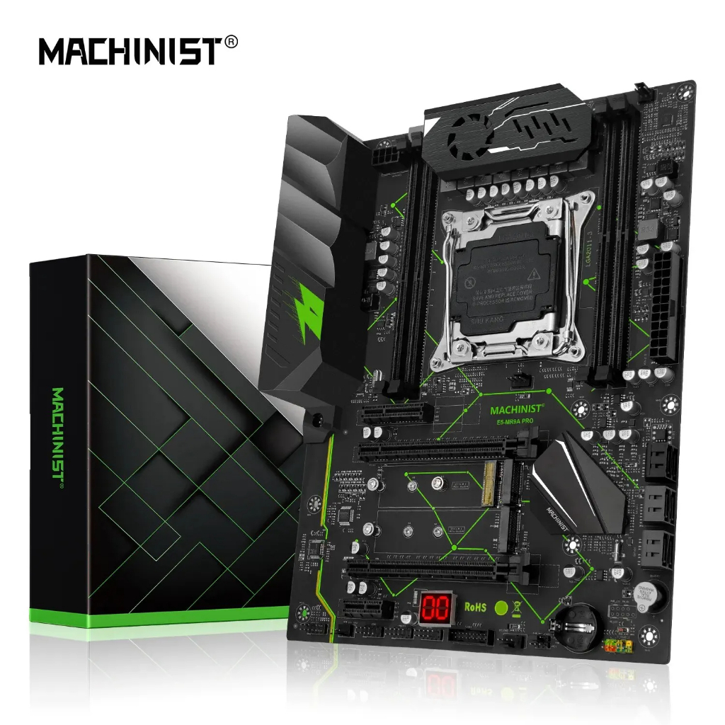 Placa mãe MACHINIST-MR9A PRO X99, Quatro Canais de memória, ATX, Pronta Entrega
