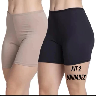 Short Anágua Liso Segunda Pele Feminino em Oferta na Shopee