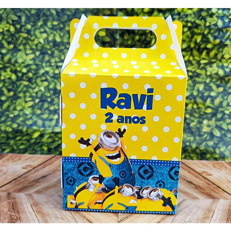 20 Caixinha Surpresa Personalizadas Minions Para Festa