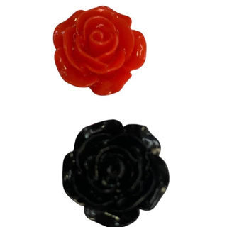 Rosa de resina passante 5 unidades (G) 2,5cm