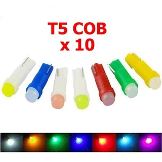 10 x Lâmpada Led automotiva T5 COB painel pinguinho moto carro led de carro