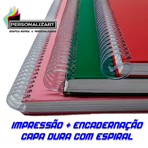 Impressão e Encadernação Capa Dura com Espiral - até 500 pág | Shopee ...