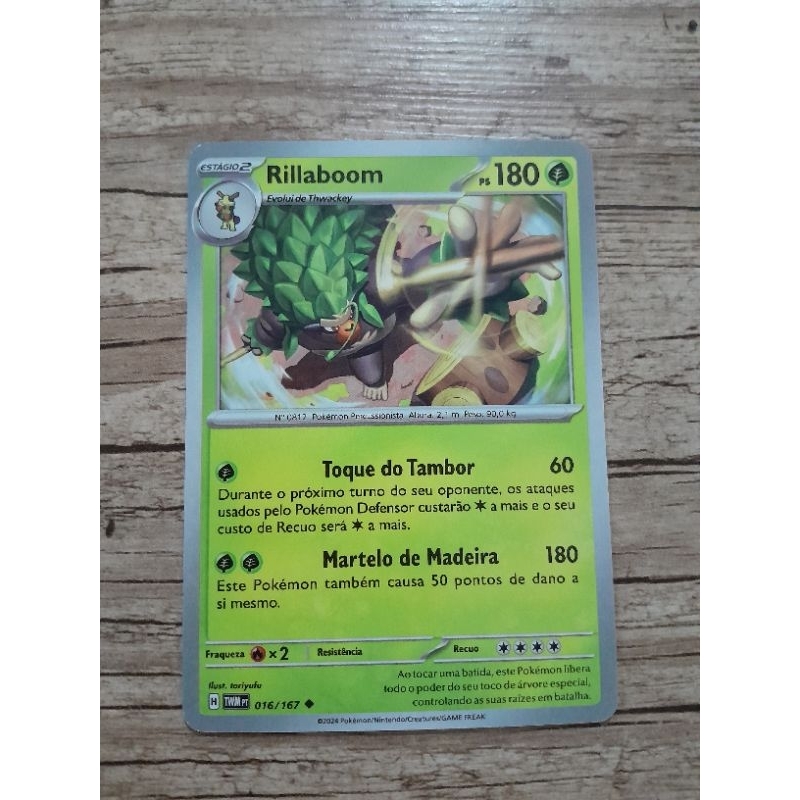 Carta Pokemon Rillaboom Original NM | Shopee Brasil