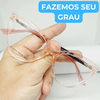 Armação para óculos de grau feminino Rosa Gatinho Estilosa armação modelo CV1014