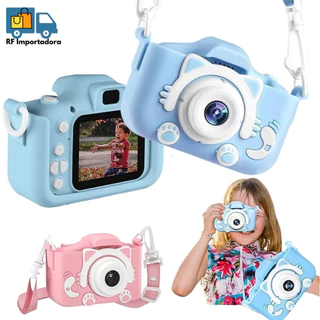 Câmera Digital Fotográfica E Filmadora Infantil Design Gatinho