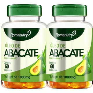 Kit 02 Óleos de Abacate de 1000mg e 60 Cápsulas cada da Romanutry, Envio rápido.
