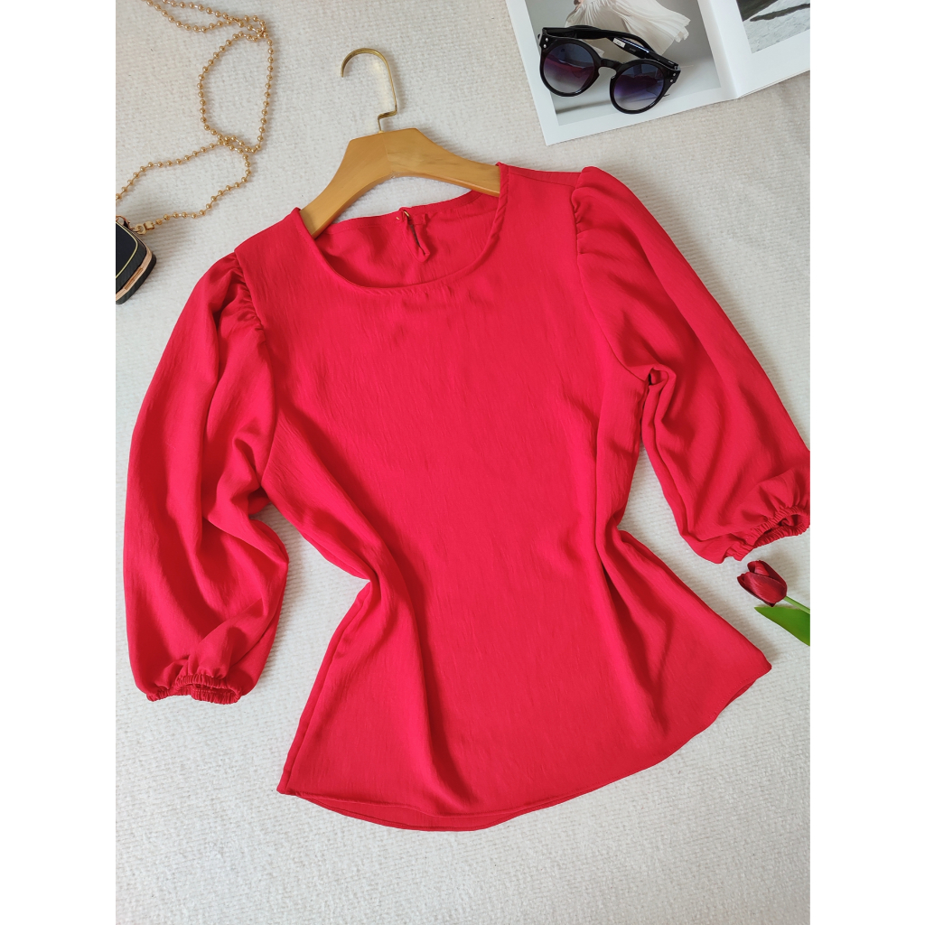 L.L.MODAS FEMININA blusa feminina manga 3/4 tecido duna novo