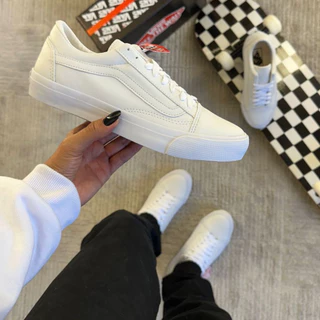 Tênis Feminino Masculino Vans Old Skool Branco Confortável
