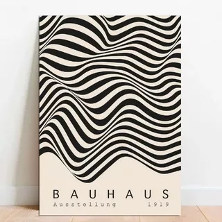 Quadro Decorativo Bauhaus Caixa Alta com moldura 07