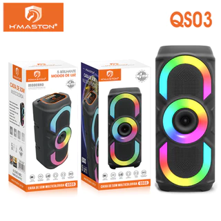 H'maston QS03 colorido Caixa de som Bluetooth 20W Subwoofer