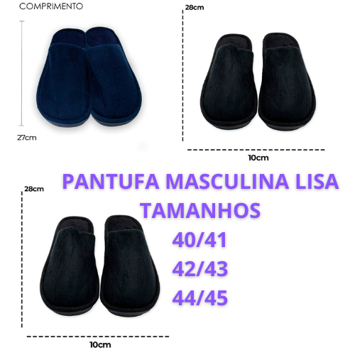 Pantufa Masculina Lisa: Desenvolvida com materiais de alta qualidade, essa pantufa é a escolha perfeita para dias frios