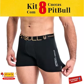 8 Cuecas Boxer Original PitBull Masculina - Coeca box  Masculino em Oferta na Shopee