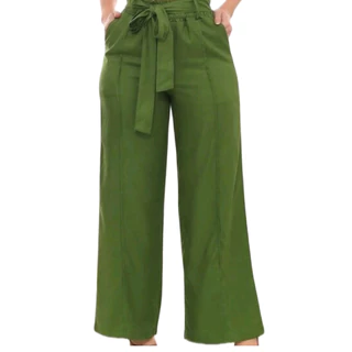 Calça pontalpna Feminina cintura elasticas (P ao GG) Tecido Duna impotados Com Bolsa
