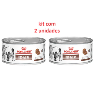 Kit c/ 2 Ração Úmida Royal Canin Veterinary Recovery Wet Lata 195G
