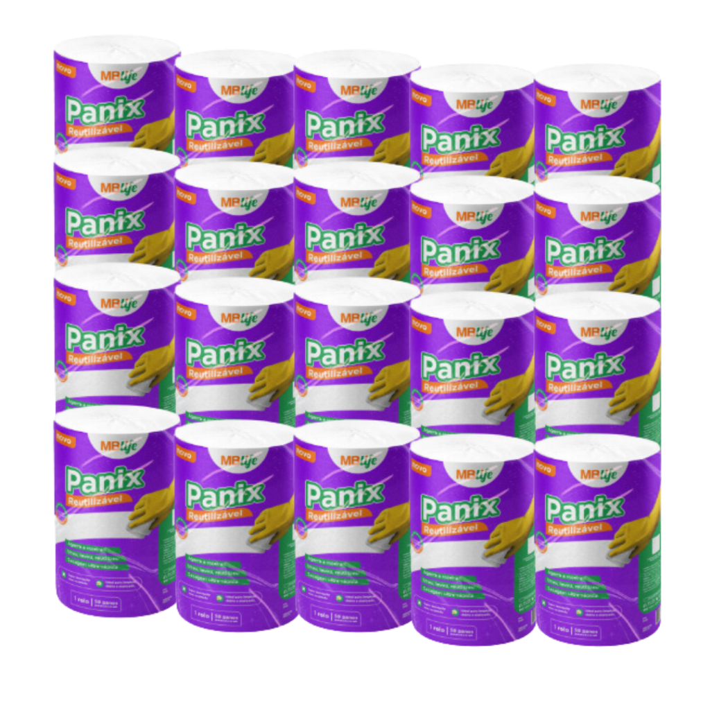 Pano Multiuso Tipo Perfex Kit 24 Unid. em Rolo Branco Manicure Panix C ...