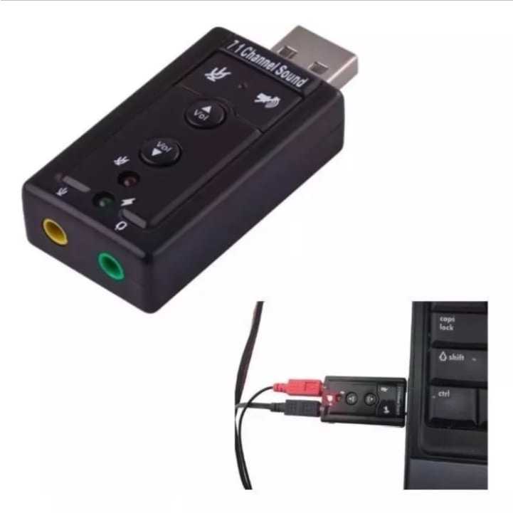 Placa De Som Usb 7.1 Canais Adaptador AUDI