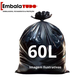 Saco de lixo de 60L Reforçado 100Unidades Promoção