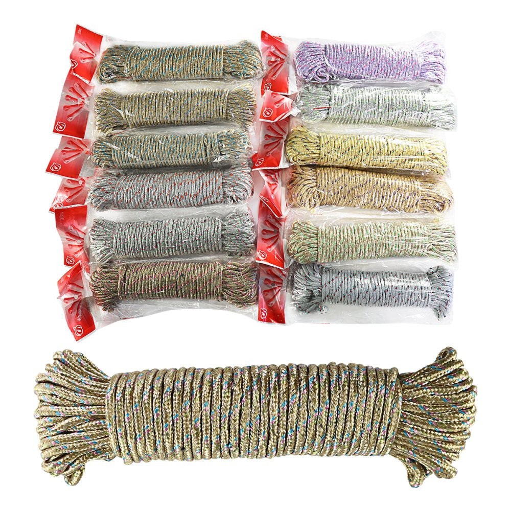 Corda Têxtil Resistente Multiuso Versátil Leve Funcional Comprida 20 Metros Segura Sortida Amarração Caminhão Bagagens Barracas Pendurar