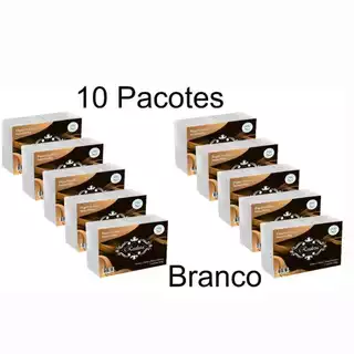 Papel toalha interfolha Branco KIT c/10 Folhas 2 dobras 20x20cm