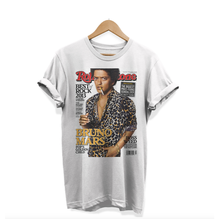 Camiseta Camisa Blusa Unissex Algodão bruno mars cantor pop