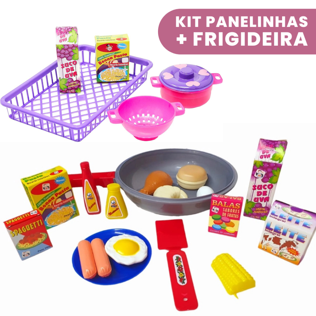 Kit Brinquedo Infantil Frigideira + Panelinha